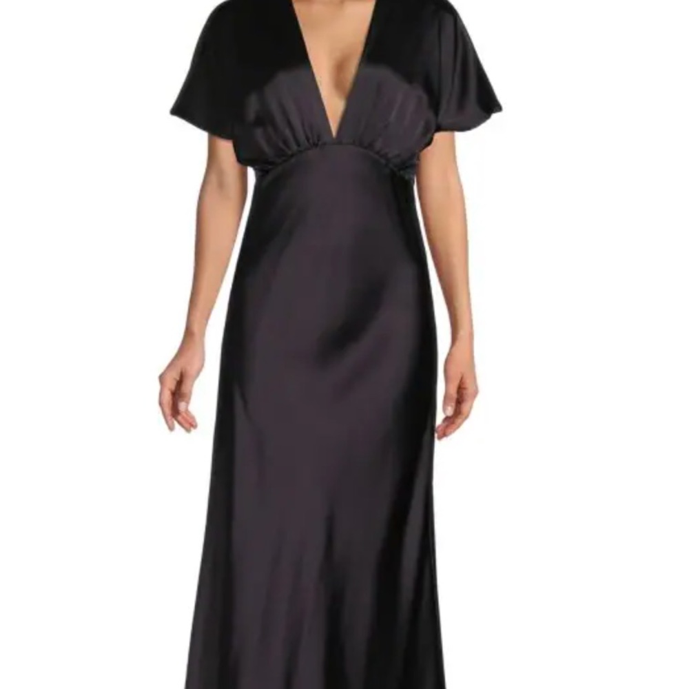 NWT Black Silk Evening Gown